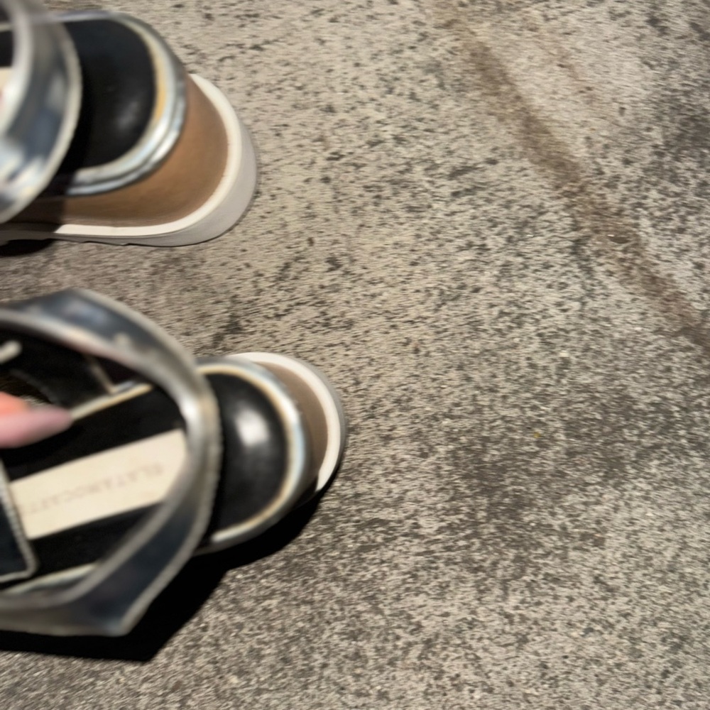 Silver Platform Wedge Sandals - image 6